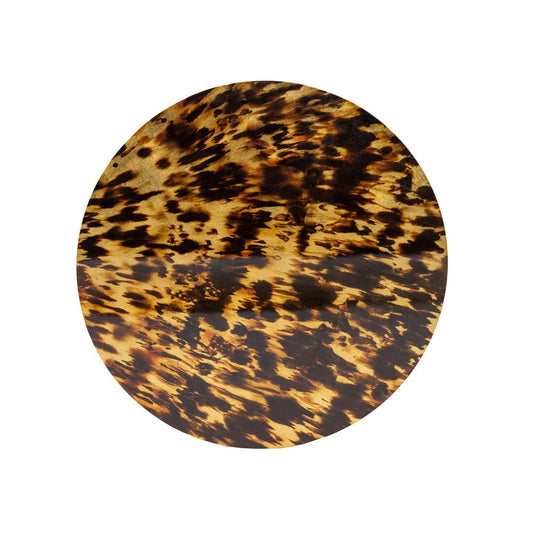 Tortoiseshell Tabletop Round Lacquer Placemat - 15" Diameter