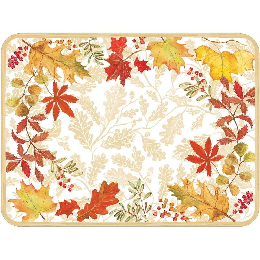 Caspari Autumn Leaves Rectangle Paper Placemats - 12 Per Package 1204PPREC