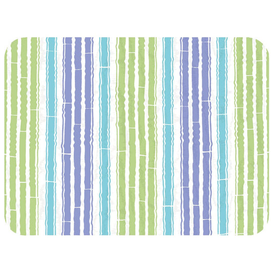 Bamboo Stripe Paper Placemats in Blue & Green - 12 Per Package,