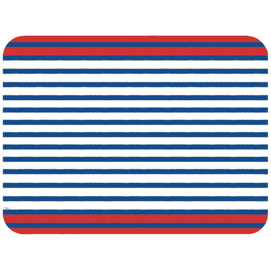 Breton Stripe Paper Placemats in Blue - 12 Per Package,