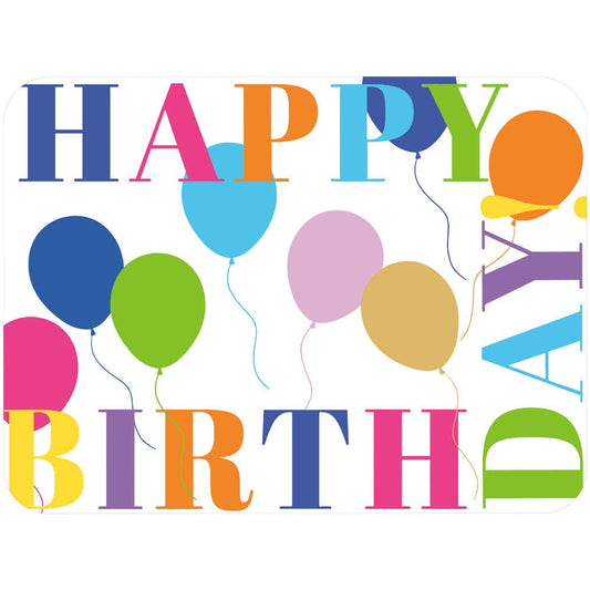 Birthday Surprise Paper Placemats in White - 12 Per Package,