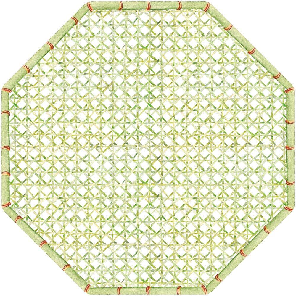 Trellis Octagonal Paper Placemats - 12 Per Package