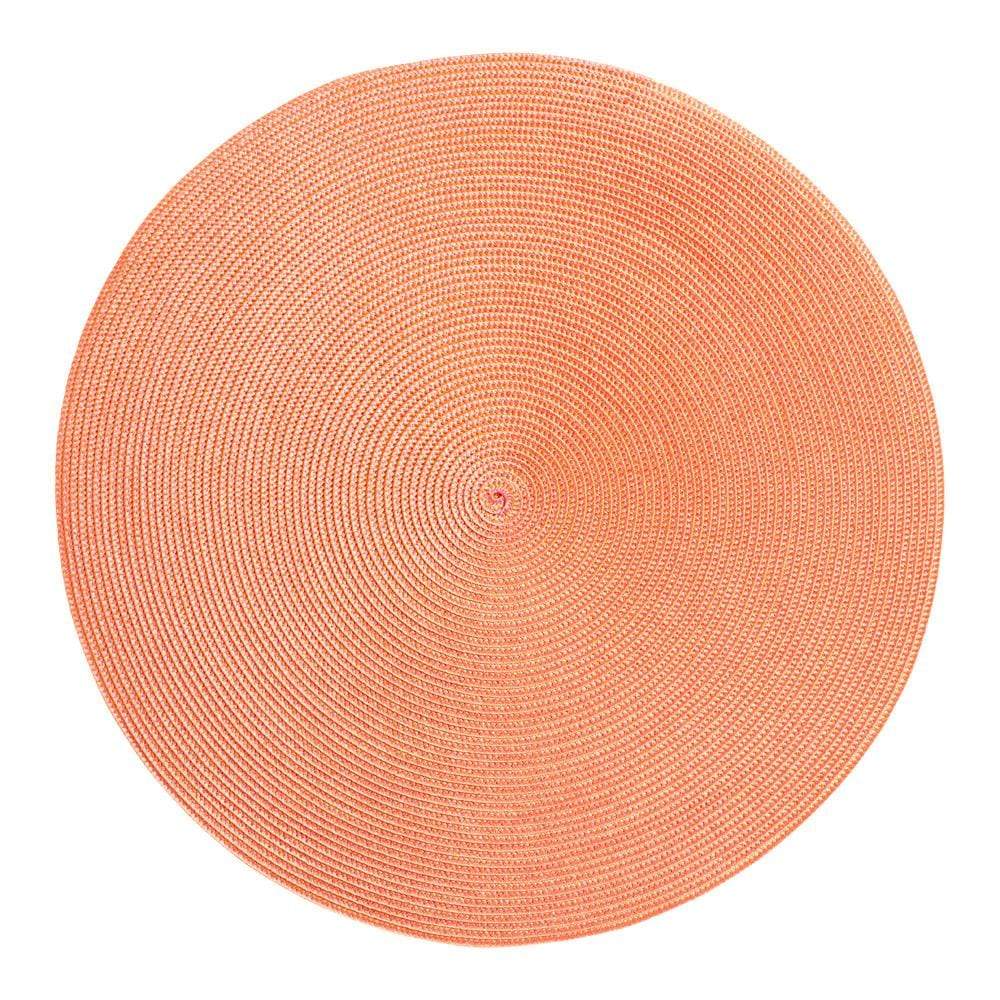 Braided Round Placemat in Gold & Fiesta - 1 Each