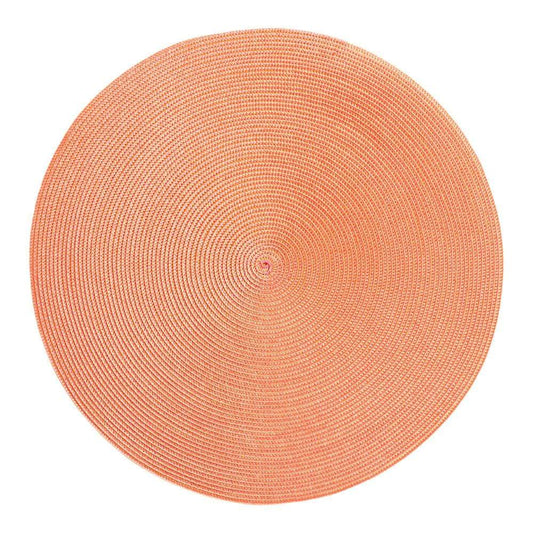 Braided Round Placemat in Gold & Fiesta - 1 Each