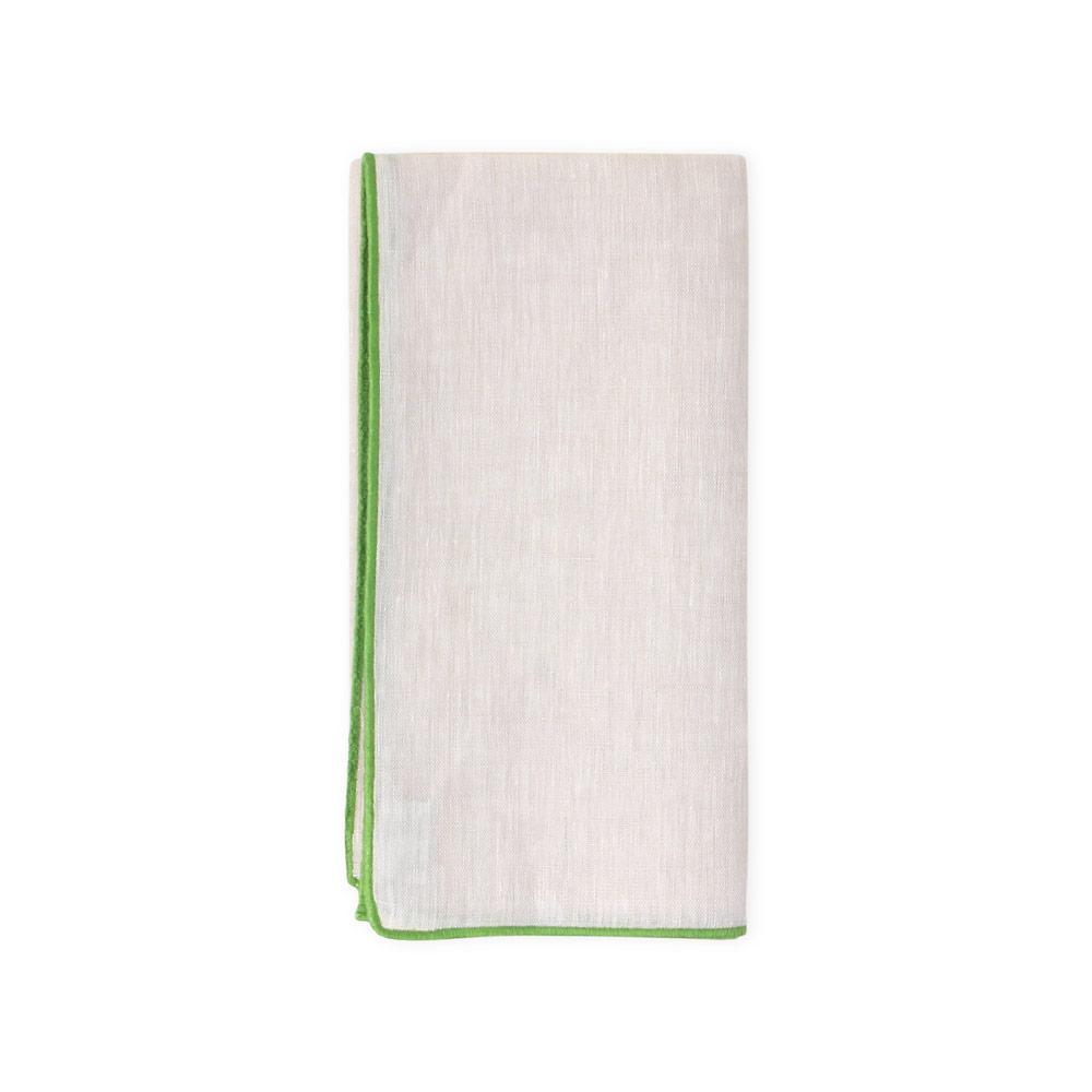 Contrast Edge Linen Dinner Napkin in Natural - 1 Each