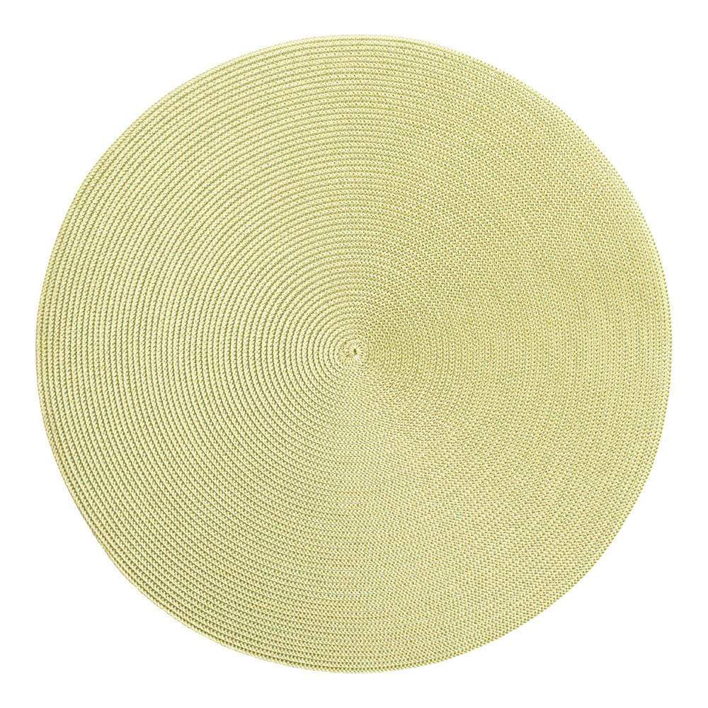 Braided Round Placemat in Moss & Canary - 1 Each