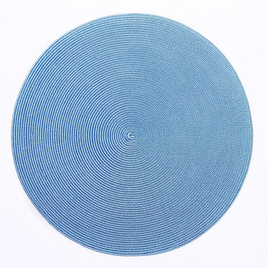 Braided Round Placemat in Denim - 1 Each