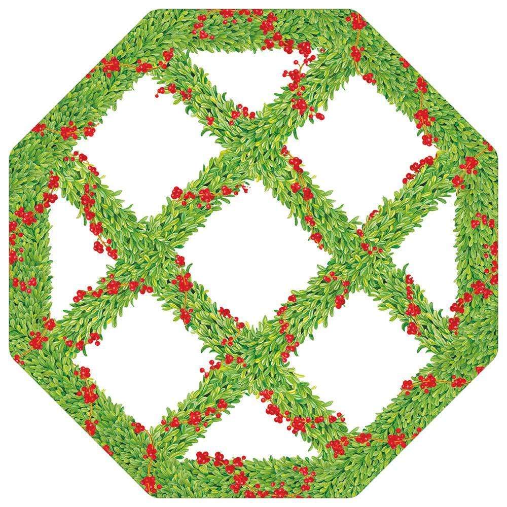 Boxwood Trellis Die-Cut Placemat - 4 Each