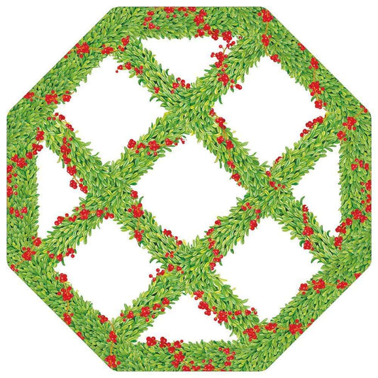 Boxwood Trellis Die-Cut Placemat - 4 Each