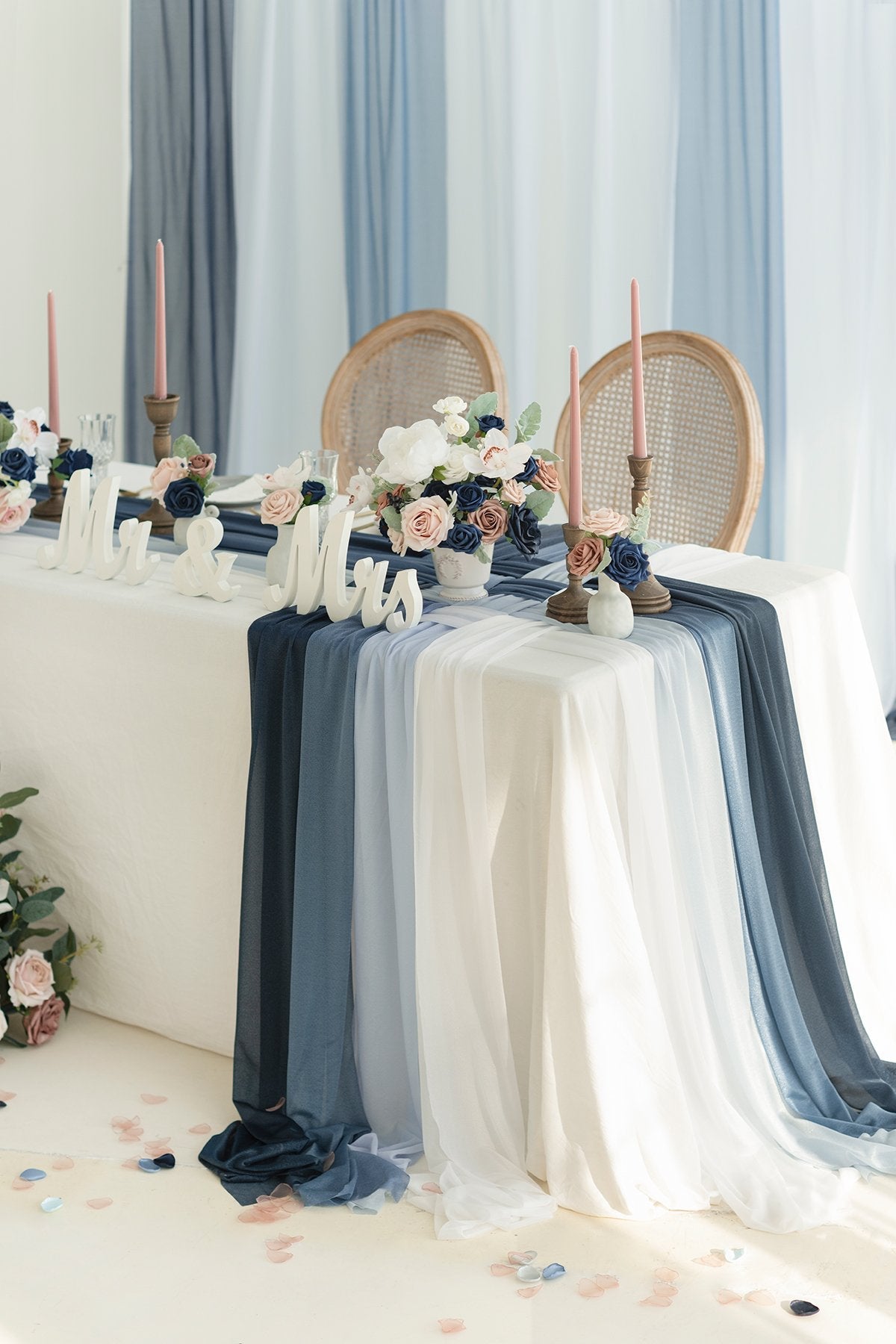 Weave Wedding Table Runner for Reception (Set of 8) - 4 Colors