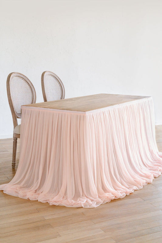 Table Skirt for Head Table/Sweetheart Table - 8 Colors