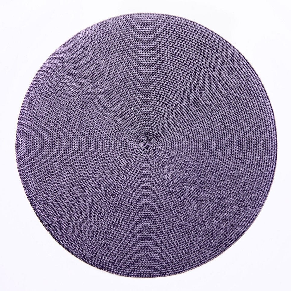 Braided Round Placemat in Prune - 1 Each