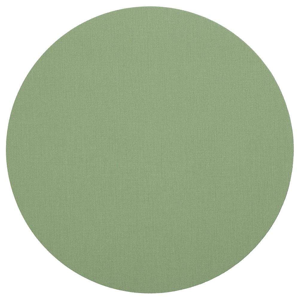 Classic Canvas Round Felt-Backed Placemat in Moss Green - 4 Each