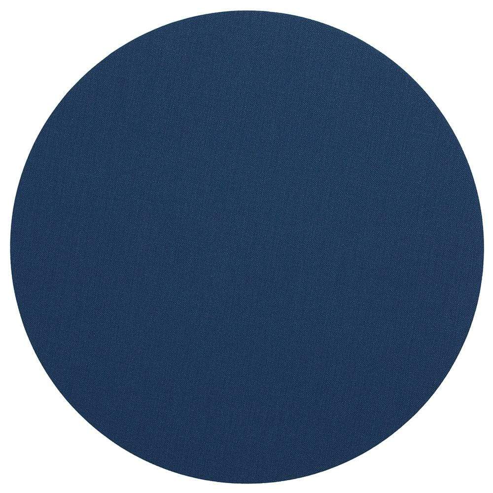 Classic Canvas Round Felt-Backed Placemat in Navy - 4 Each