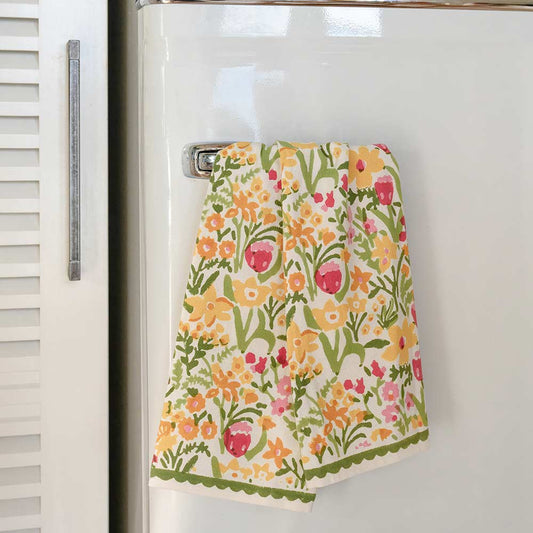70s Flower Tea Towel set/2