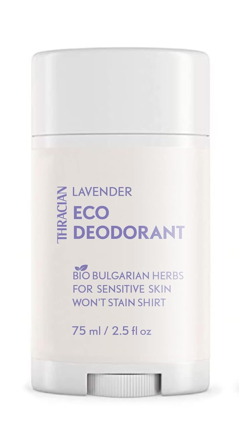 Thracian™ Bio Lavender Eco Deodorant with Zinc Oxide, for Sensitive Skin, Aluminum Free, Baking Soda Free, Alcohol Free, No Added Fragrance, 2.5 Fl Oz