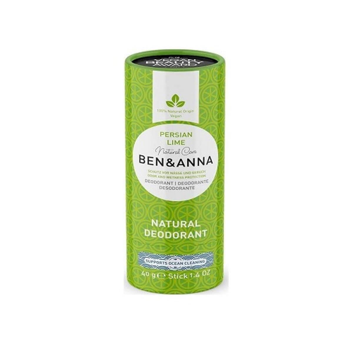 BEN & ANNA Persian Lime Paper Tube Deodorant, 40 GR