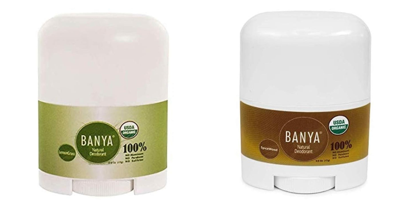 Banya Naturals Organic Deodorant Lemongrass & Spicewood Travel Trial Size