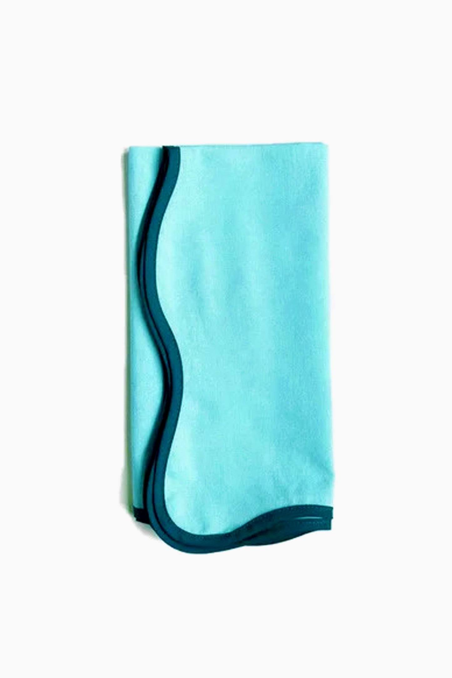 Teal Scalloped Napkin Set of 4