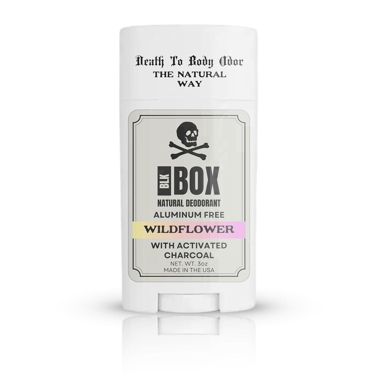 Black Box USA MADE 3oz Natural Aluminum-Free Deodorant for Women Sensitive Skin Essential Oils Organic Coconut Oil, Shea Butter & Activated Charcoal - Baking Soda & Paraben Free (Wildflower)