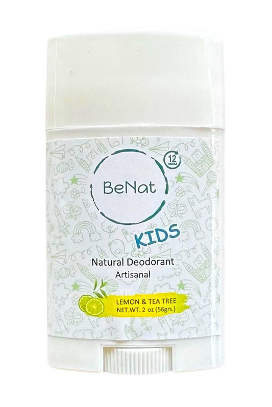BeNat All Natural Deodorant For Kids and Teens 100% Natural Aluminum-Free Carcinogen Free Kids Deodorant For Boys and Girls Clinically Proven To Be Safe For Children and Teenagers