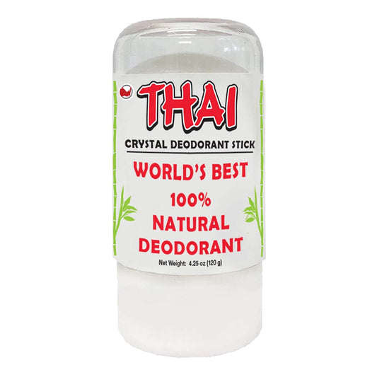 Thai Crystal Deodorant Stone Natural Unscented Deo Stick (4.25 Oz) Aluminum Free Salt Deodorant for Men Women and Teens