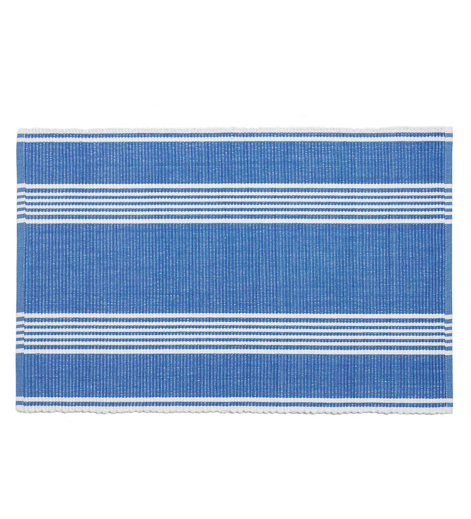 Bistro Stripe Placemat - French Blue - Set of 4
