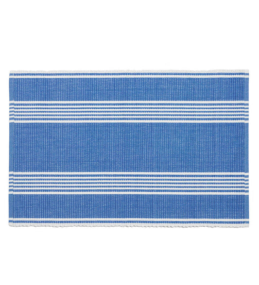Bistro Stripe Placemat - French Blue - Set of 4