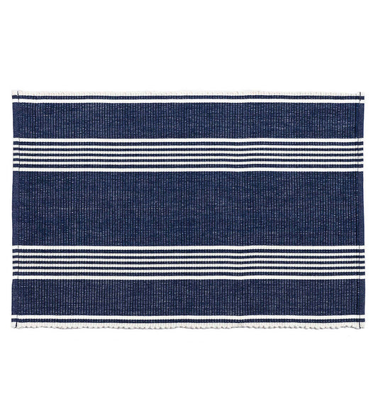 Bistro Stripe Placemat - Indigo - Set of 4