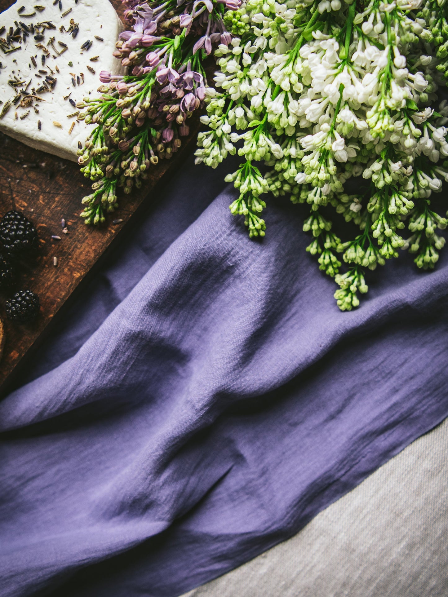 Charvet Editions Fig Linen Table Runner Weston Table