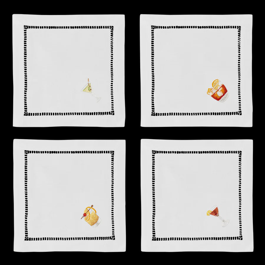 Classic Drinks Cocktail Napkins