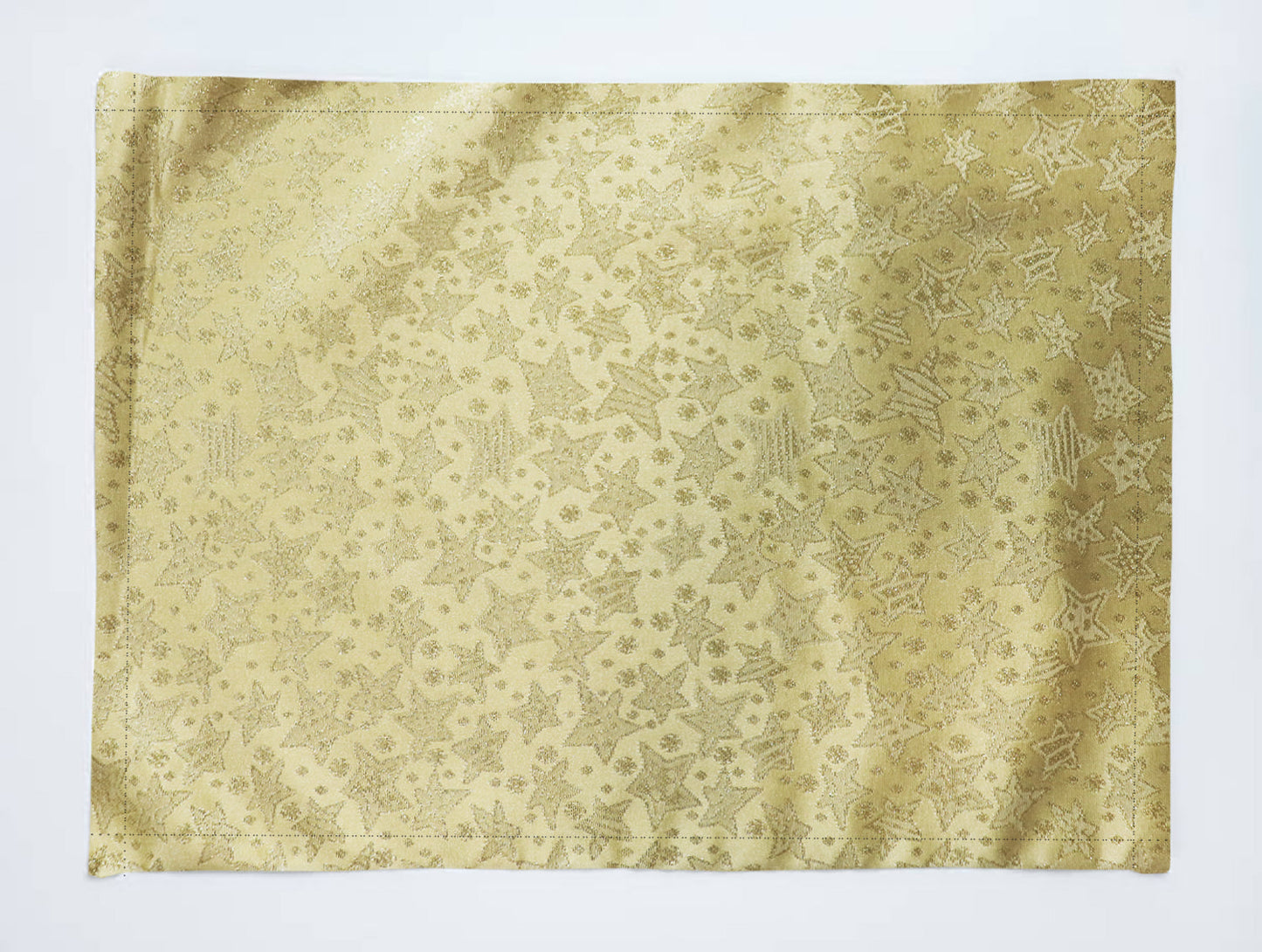 Stars Brocade Dinner Table Placemats Holiday Home Decoration 13" x 19" (Pack of 4)