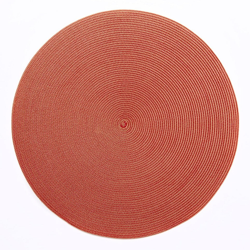 15" Round Linen Braid Placemat