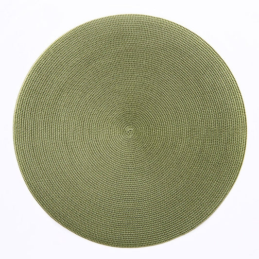 15" Round Linen Braid Placemat Grass
