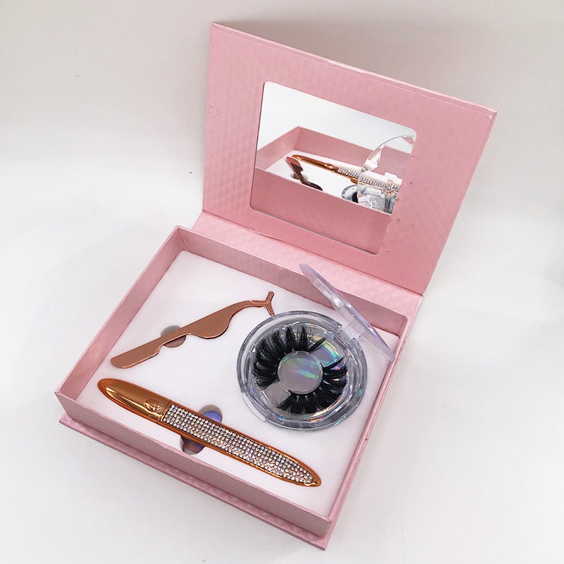 Big 3 Pairs Lash Packaging with Eyelashes