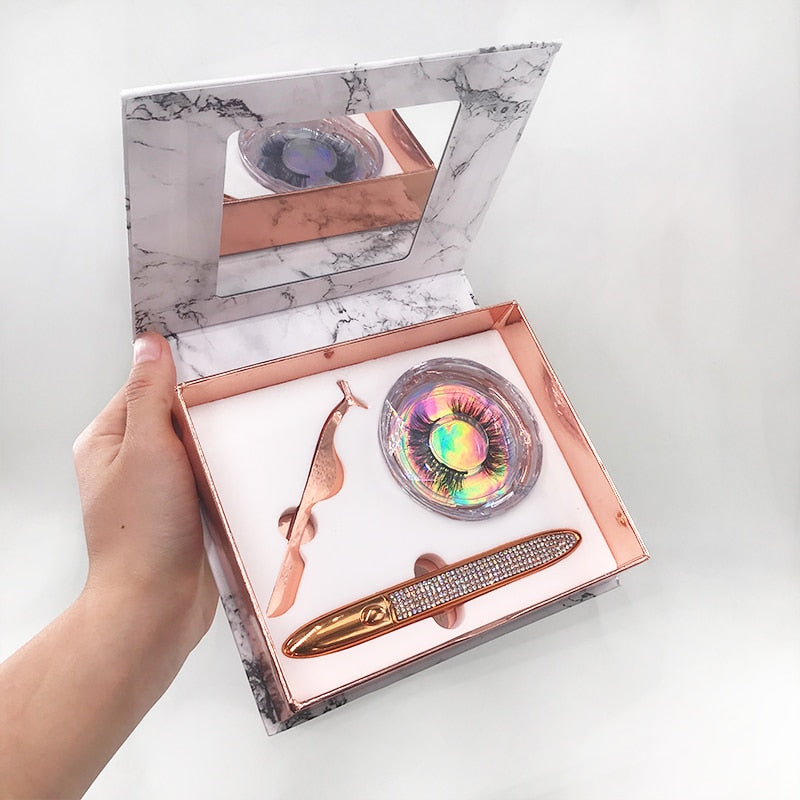 Big 3 Pairs Lash Packaging with Eyelashes