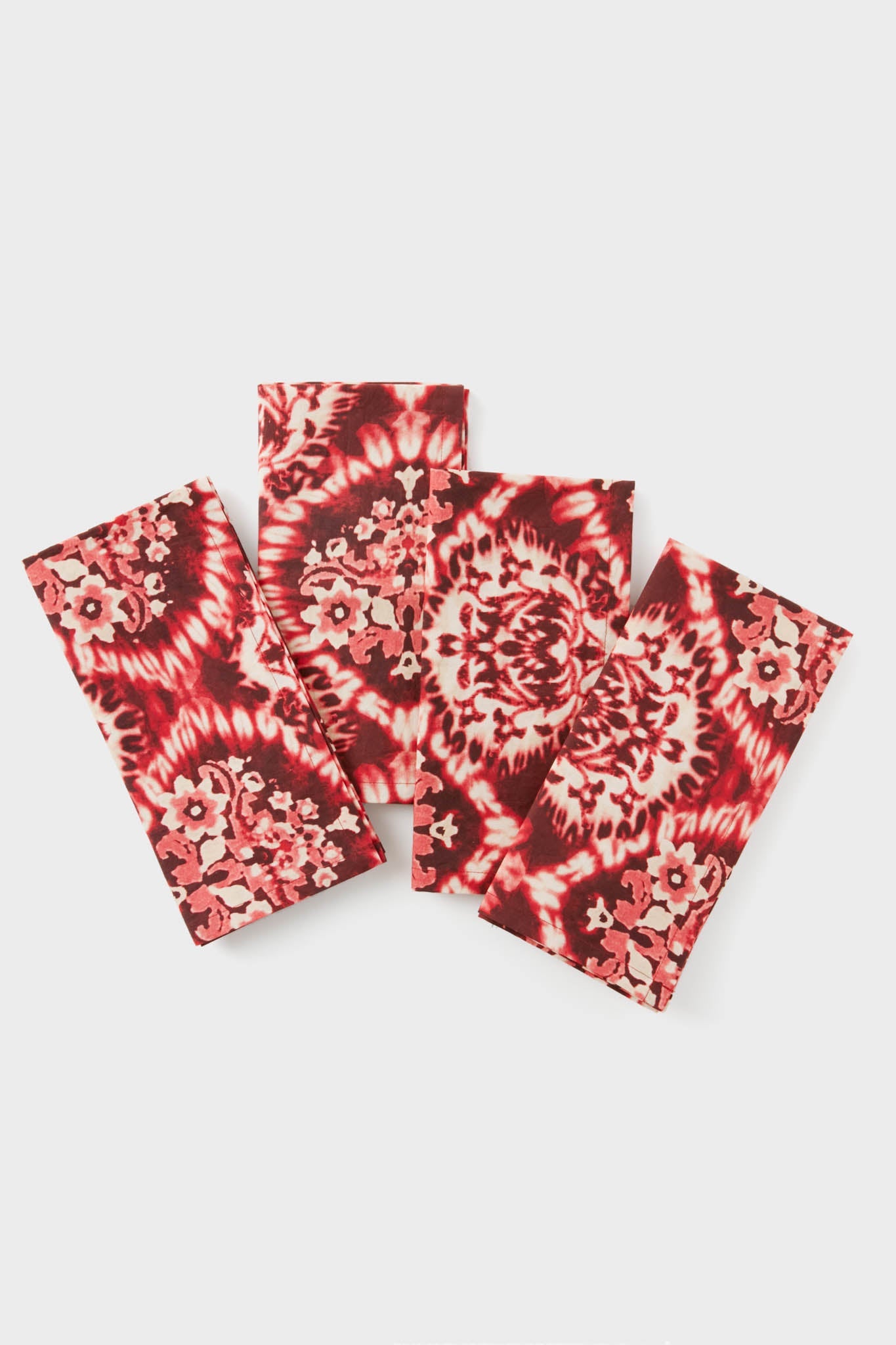 Scarlet Damask Printed Napkins Set of 4