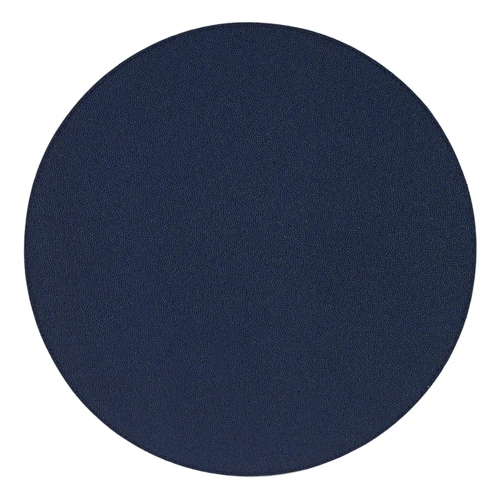 Wipeable Round Mat Navy