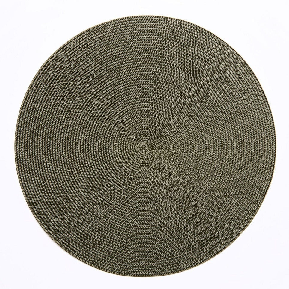 15" Round Linen Braid Placemat