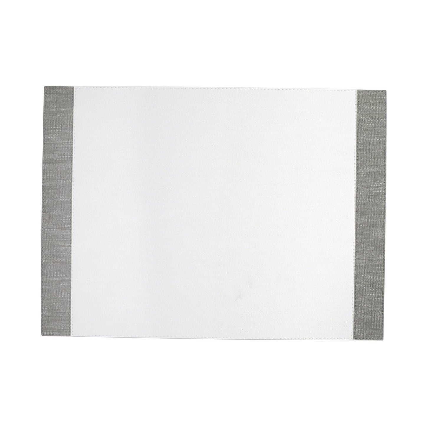 Vietri Reversible White/Gray Edged Rectangular Placemat (Set of 4)