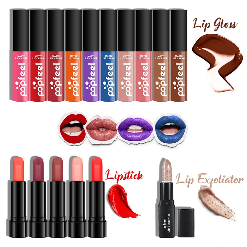 All In One Makeup Kit(Eyeshadow, LiGloss,Lipstick,Brushes,Eyebrow,Concealer)Beauty Cosmetic Bag