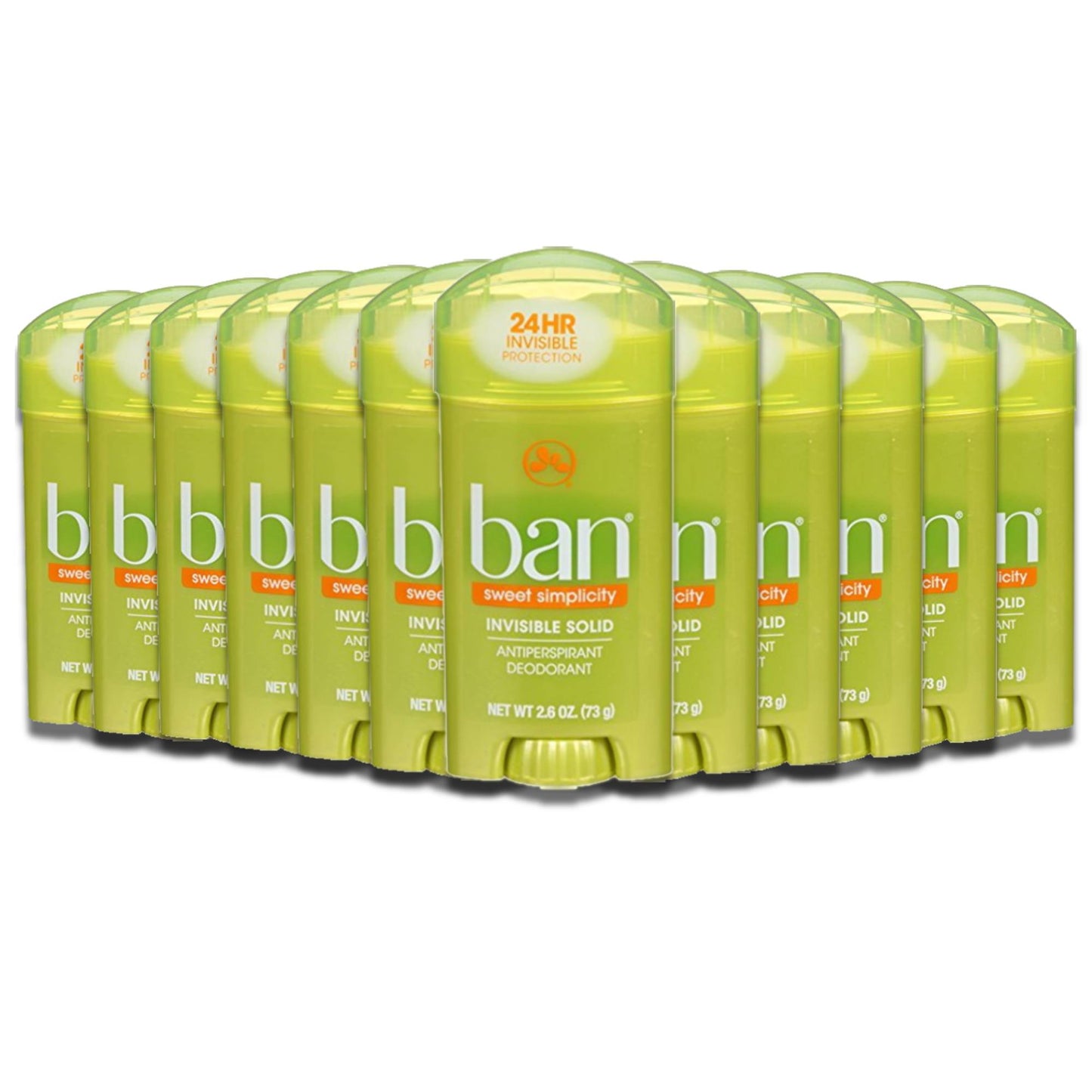 Ban Sweet Simplicity Invisible Solid Antiperspirant & Deodorant 2.6 OZ - 12 Pack