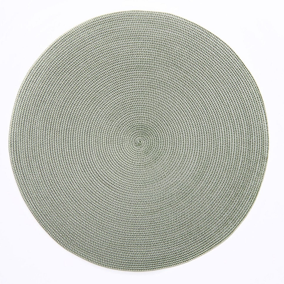 15" Round Linen Braid Placemat