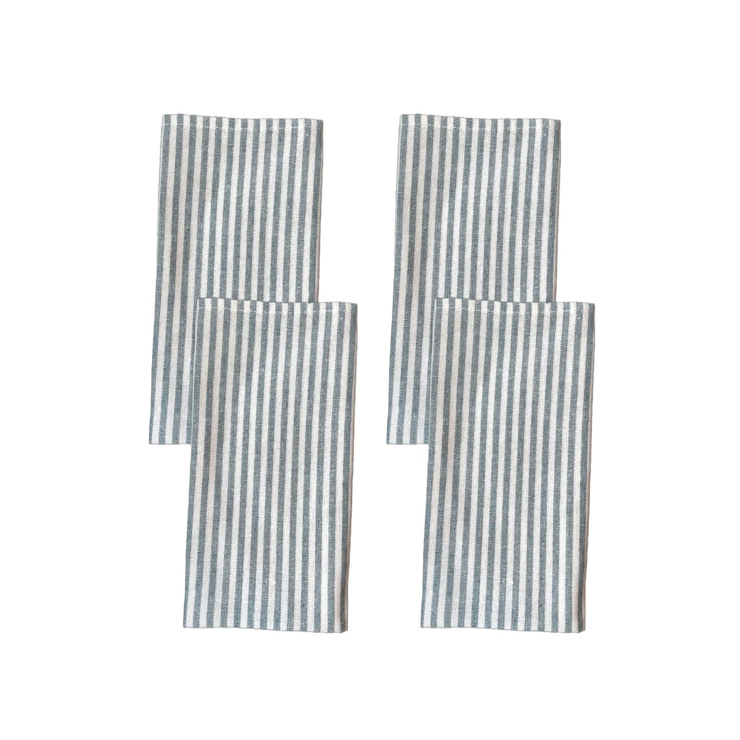 Striped Slate Blue Napkin, Set of 4