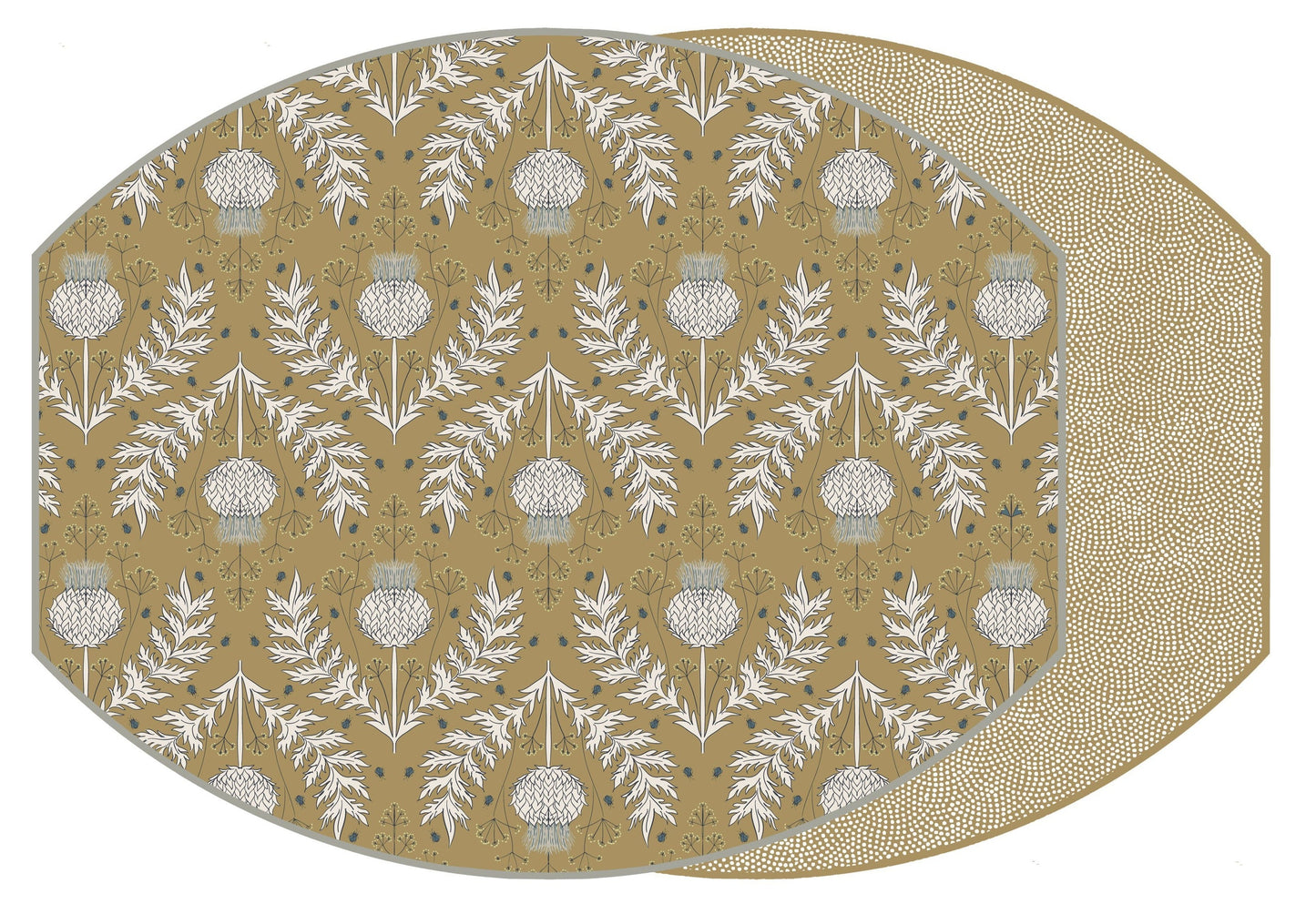 Two Sided Ellipse Placemat Thistle