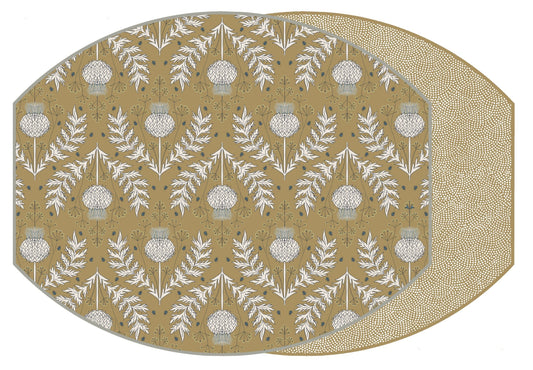 Two Sided Ellipse Placemat Thistle
