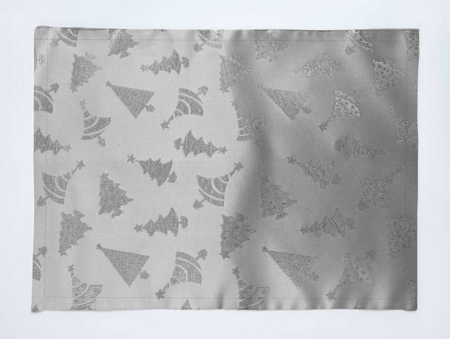 Christmas Trees Brocade Dinner Table Placemats Holiday Home Decoration 13" x 19" (Pack of 4)