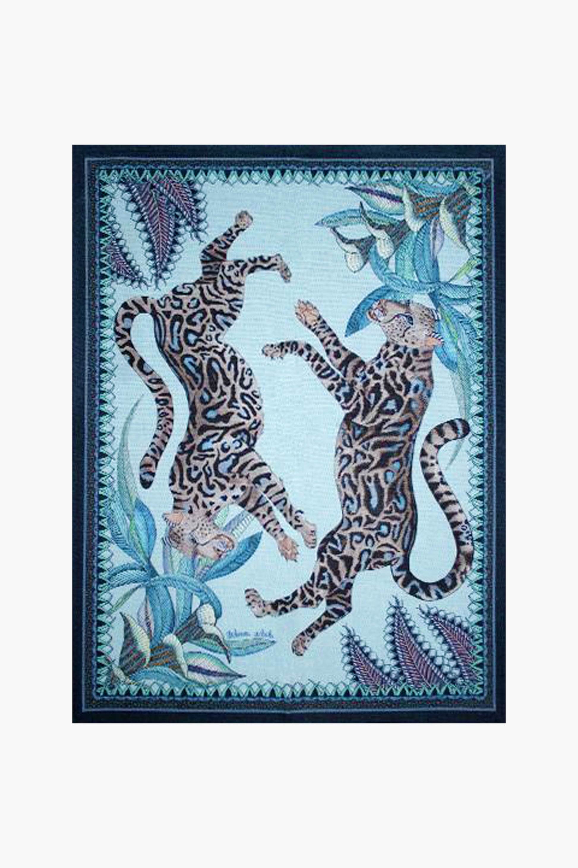 Tanzanite Cheetah Kings Tea Towel