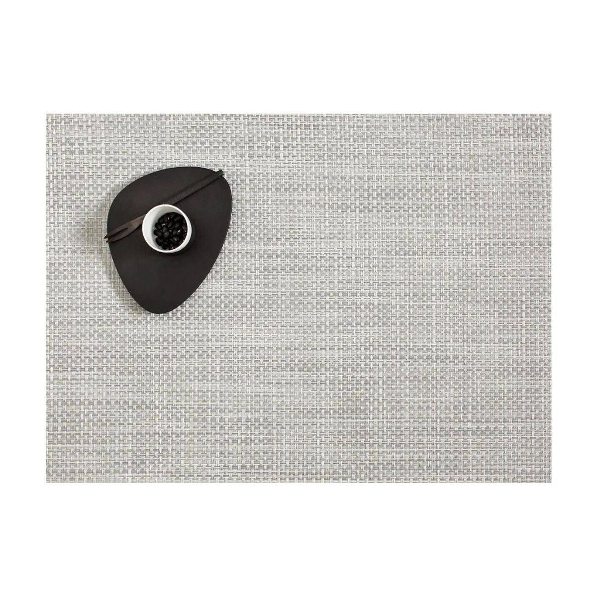 White & Silver Rectangle Placemat