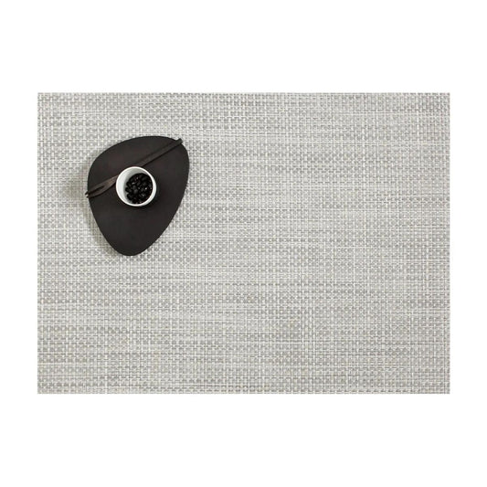 White & Silver Rectangle Placemat